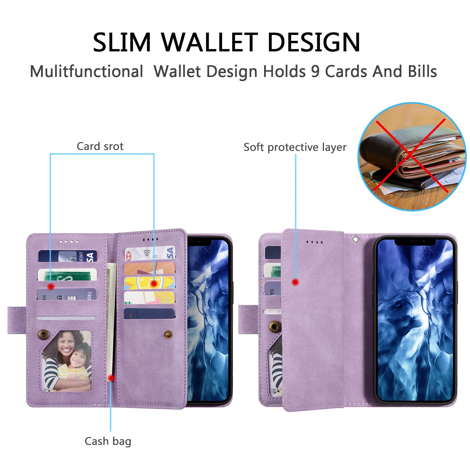 Amazon.com: EYZUTAK Wallet Case for iPhone 13 6.1 inch